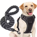 No Pull Dog Harness, Adjustable Easy Control with 1.2M Lead Size M in 9 colours