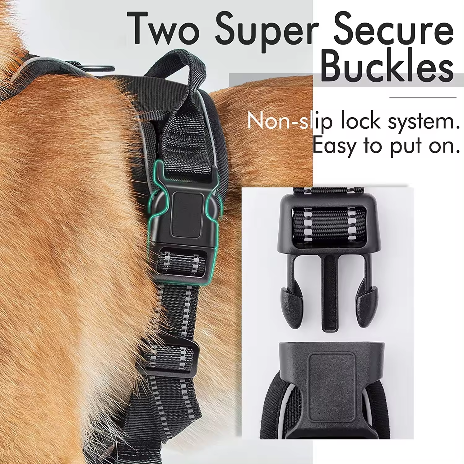 No Pull Dog Harness, Adjustable Easy Control with 1.2M Lead Size S in 9 colours