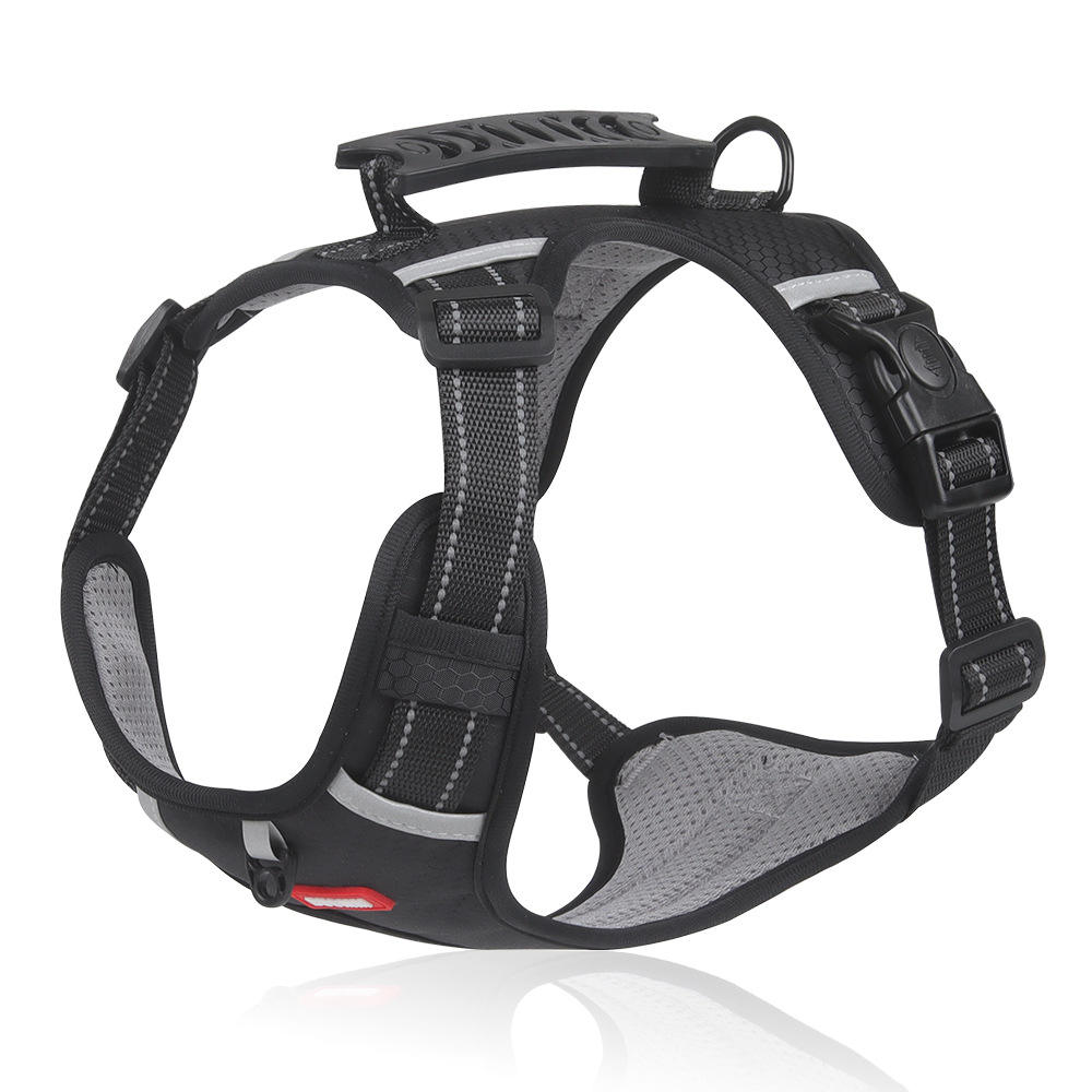 Dog Harness XS, Adjustable and Reflective in 4 colours, Yellow, Red, Black & Orange