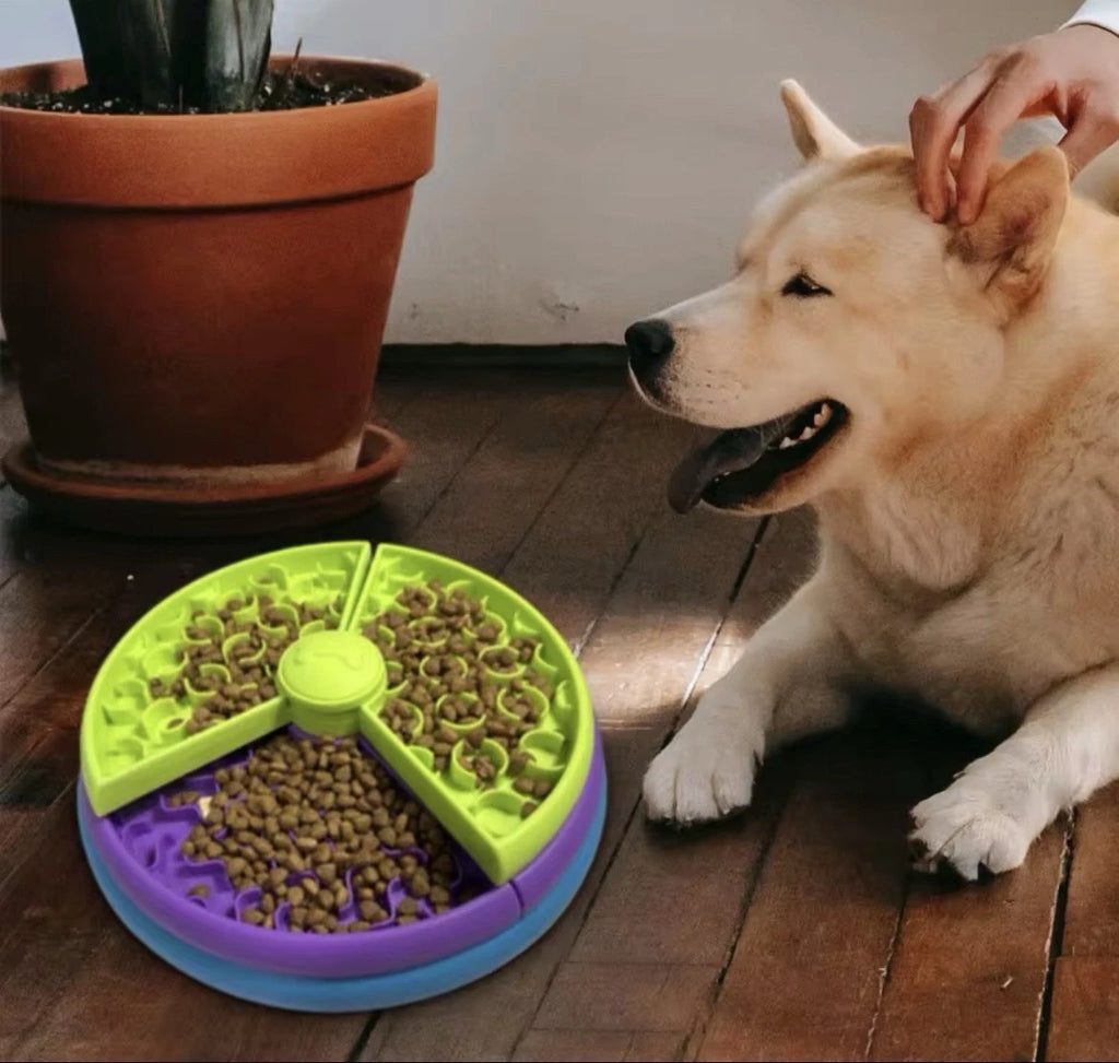 Interactive 3 Tier Slow Feeder Dog bowl