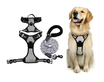 No Pull Dog Harness, Adjustable Easy Control with 1.2M Lead Size S in 9 colours