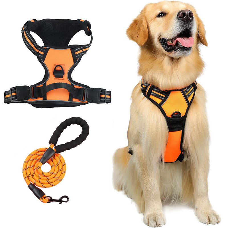 No Pull Dog Harness, Adjustable Easy Control with 1.2M Lead Size S in 9 colours