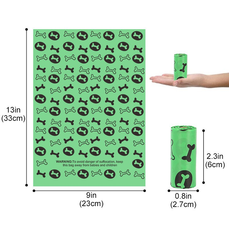 Biodegradable Dog Poop Bags, 8 Rolls 120 Bags