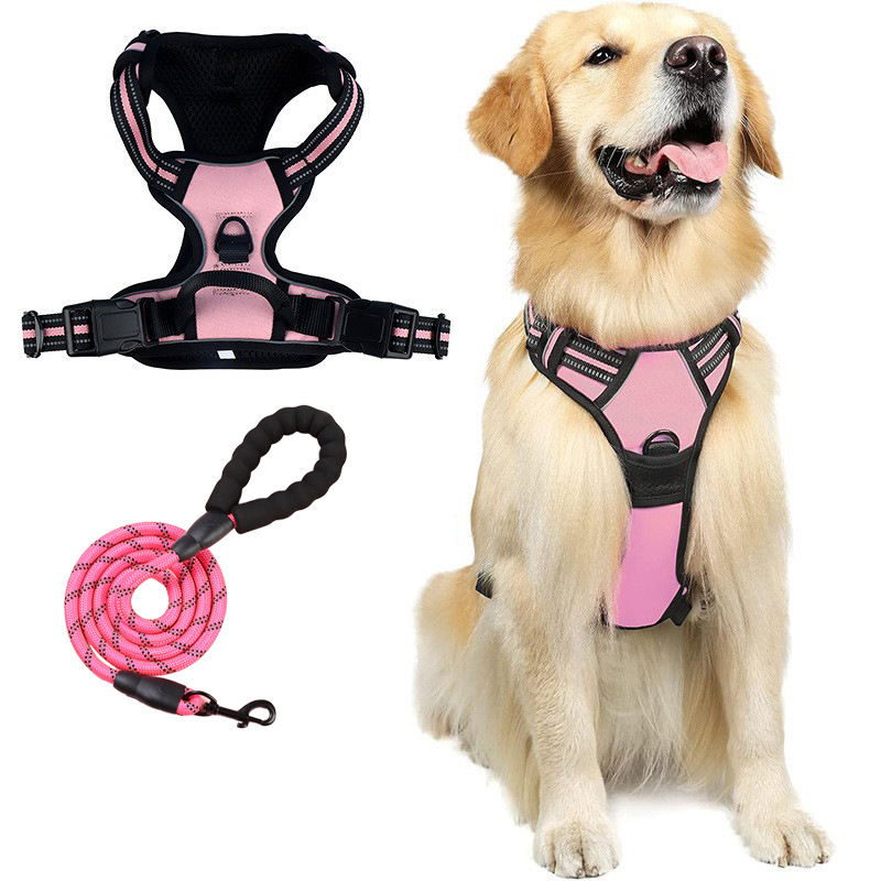 No Pull Dog Harness, Adjustable Easy Control with 1.2M Lead Size S in 9 colours