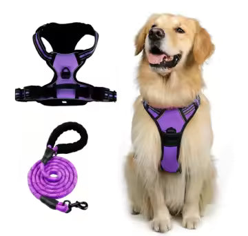 No Pull Dog Harness, Adjustable Easy Control with 1.2M Lead Size S in 9 colours