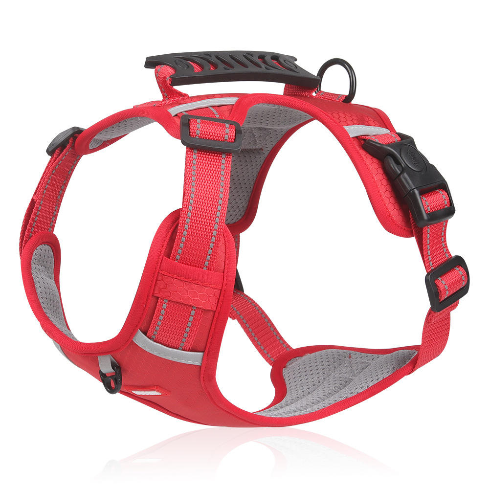 Dog Harness XS, Adjustable and Reflective in 4 colours, Yellow, Red, Black & Orange
