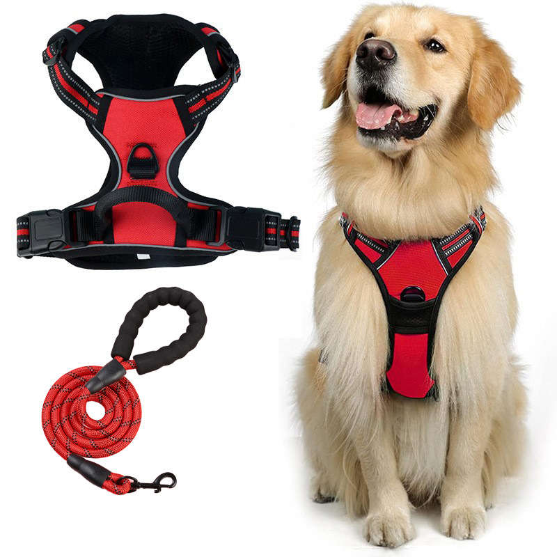 No Pull Dog Harness, Adjustable Easy Control with 1.2M Lead Size S in 9 colours