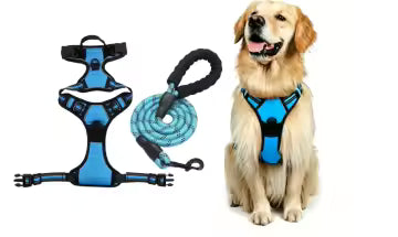 No Pull Dog Harness, Adjustable Easy Control with 1.2M Lead Size S in 9 colours