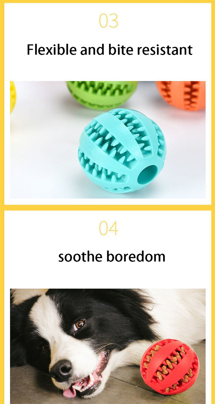 Interactive Dog Treat Rubber Dispenser Balls 7cm